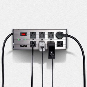 StarTech.com 8-Outlet Industrial Power Strip 125V/15A, EMI/RFI Isolation, Surge Protection, Mountable PDU, 12ft NEMA 5-15P