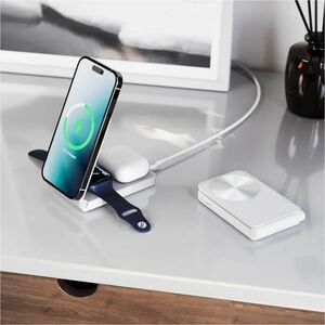 Alogic Yoga Induktionsladegerät - Weiß - 1 - für Ohrhörer, AirPod, Smartwatch, Smartphone - 9 V DC, 12 V Gleichstrom Einga