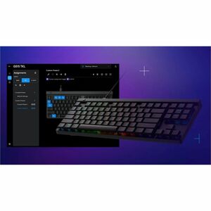 Logitech G G515 TKL Gaming Keyboard - Cable Connectivity - USB Interface - RGB LED - German - QWERTZ Layout - Black - Tact