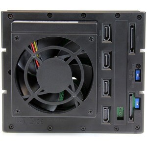 4 DRIVE BAY ALUMINUM TRAYLESS HOT SWAP MOBILE RACK BACKPLANE WITH FAN  LOCK FOR 3.5IN SAS II / SATA III - 6 GBPS HARD DRIV
