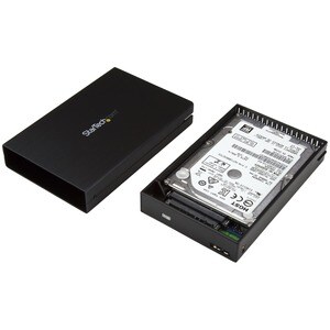 StarTech.com Drive Enclosure SATA/600 - USB 3.1 Micro-B Host Interface - UASP Support External - Black - 1 x HDD Supported