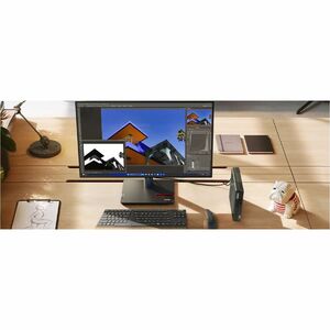 Lenovo ThinkCentre M90q Gen 5 12TH001HMX Desktop Computer - Intel Core i7 14th Gen i7-14700 - vPro Technology - 32 GB - 1 