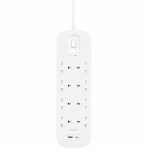 Belkin Connect Surge Suppressor/Protector - 8 x AC Power, 1 x USB Type A, 1 x USB Type C - 900 J - 2 m