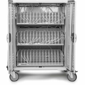 Rocstor Volt C42 PRE-WIRED - 42 Device Intelligent Power Charging Cart - 3 Drawer - 4 Casters - 5" Caster Size - Steel - 3