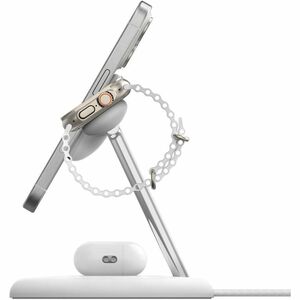 Belkin BoostCharge Pro Induction Charger - White - For Qi2-enabled Device, iPhone - Input connectors: USB - Magnetic, Fast