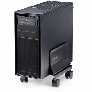 StarTech.com Computer Tower Cart, Rolling CPU Caddy on Wheels, Max 46.3lb/21kg, Adjustable PC Case Mount, Floor Stand Doll