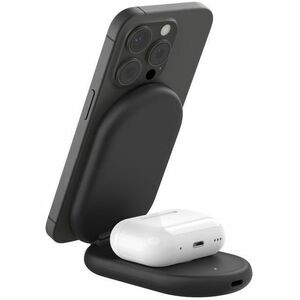 Belkin BoostCharge 2-in-1 Magnetic Foldable Wireless Charger with Qi2 15W - For Qi2-enabled Device, iPhone, AirPod - Input