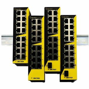 Brainboxes SW-7016 Ethernet Switch - 16 Ports - Fast Ethernet - 10/100Base-T - 3.80 W Power Consumption - Twisted Pair - D