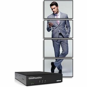 Matrox QuadHead2Go Multiview-Gerät - Einzellizenz - Funktionen: MultiView, Videoskalierung - 1920 x 1200 - HDMI - Netzwerk