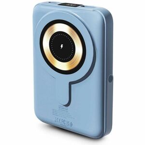 Urban Factory Magnee Power Bank - Allure Blue - For Smartphone - 10000 mAh - 15 W - 4.50 A, 3 A, 2.22 A, 1.67 A, 2 A, 1.50