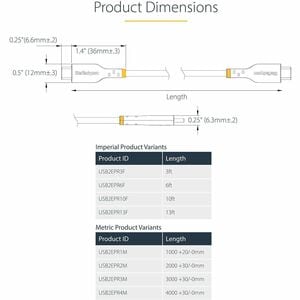 StarTech.com 2 m USB-C Datentransferkabel - 1 - Cable for Notebook, Ladegerät, Mobilgerät, Wandakku, Kfz-Ladegerät, Stroms
