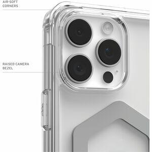 Urban Armor Gear Plyo Case for Apple iPhone 16 Pro Max Smartphone - Ice/Silver - Yellowing Resistant, Shock Absorbing, Dro