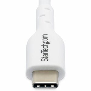 StarTech.com 3ft (0.9m) White USB-C Charging Cable, USB 2.0 Type-C Laptop Charger Cord, 60W Power Delivery, TPE Jacket, Da