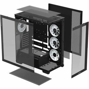 Gigabyte C500 PANORAMIC STEALTH Gaming Computer Case - Mini ITX, Micro ATX, ATX Motherboard Supported - Mid-tower - Temper