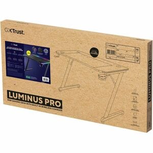 Trust Luminus Gaming-Tisch - Schwarz Rechteck Top x 1200 mm Table Top Width x 600 mm Tischplatte Tiefe - 740 mm Höhe - Spi