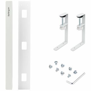 StarTech.com Goulotte Passe Câble Bureau, Longueur Ajustable, Installation à Pinces, Aucun Perçage Nécessaire, Support Mul