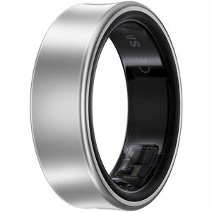 Samsung Galaxy Ring, Size 9, Titanium Silver - Finger - Android - Accelerometer, PPG Sensor, Temperature Sensor - Phone - 