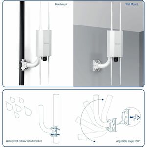 TRENDnet Universal TEW-P01 Mounting Bracket for Wireless Access Point - 1.81 kg Load Capacity - Rugged - Iron