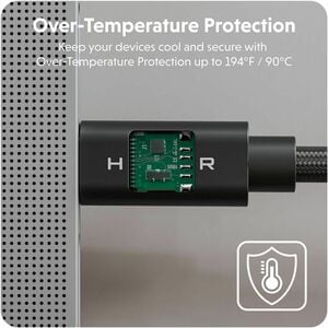 Hyper HyperDrive HD6500BKGL 1.20 m USB4 Data Transfer Cable - Cable for Audio/Video Device, USB Device, MacBook, MacBook P