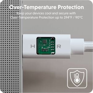 Hyper HyperDrive HD6500WHGL 1.20 m USB4 Data Transfer Cable - Cable for Audio/Video Device, USB Device, MacBook, MacBook P