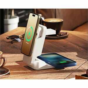 Matrix Ultimate Power Bank - White - For AirPod, Apple Watch, Smartphone, Qi-enabled Device, iPhone - 1 x Type-C 27.5W - 5