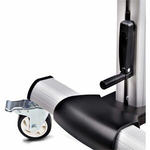 StarTech.com Rolling TV Cart/Stand On Wheels, For 60-100inch Flat Screens and 220lb, Height Adjustable Mobile Trolley Moun