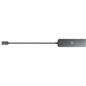 V7 V7UCRJ25GHUB-BLK Hub USB/Ethernet Combo - 10 GB/s - Preto - 3 Total USB Port(s)