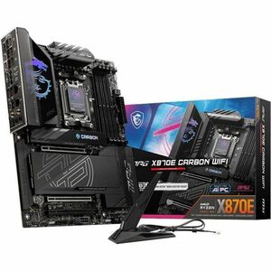 MSI MPG X870E CARBON WIFI Gaming Desktop Motherboard - AMD X870E Chipset - Socket AM5 - ATX - Ryzen 7, Ryzen 9 Processor S