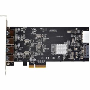 StarTech.com USB Adapter - PCI Express x4 - 640 MB/s - Server, Desktop, Hard Drive - Black - UASP Support - 4 Total USB Po