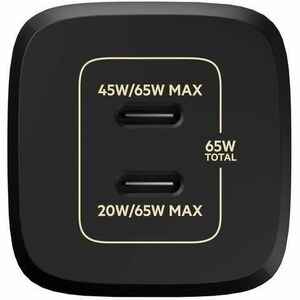 Belkin X Marvel, Ironman Edition, 65W Gan Dual USB-C Pd 3.0 Fast Charger with Pps Technology, Compact Size for Type-C Supp