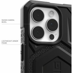 Urban Armor Gear Monarch Pro Case for Apple iPhone 16 Pro Smartphone - Hexagonal Pattern - Kevlar Black - Drop Resistant, 