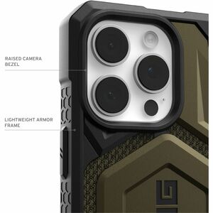 Urban Armor Gear Monarch Pro Rugged Case for Apple iPhone 16 Pro Max Smartphone - Kevlar Elemental Green - Shock Resistant