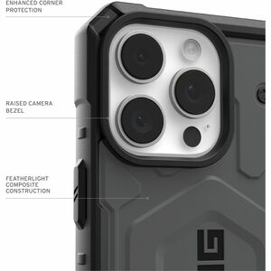 Urban Armor Gear Pathfinder Rugged Case for Apple iPhone 16 Pro Max Smartphone - Hex Pattern - Silver - Impact Resistant, 