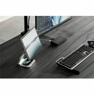 Kensington Notebook Stand - Desktop - Platinum - For Tablet, Workstation - Tilt, Compact, Portable, Foldable, Theft Resistant