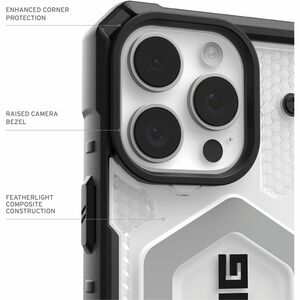 Urban Armor Gear Pathfinder Clear Case for Apple iPhone 16 Pro Max Smartphone - Hex Pattern - Ice - Drop Resistant, Impact