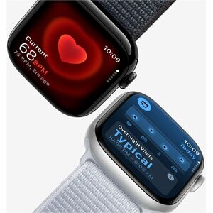 Apple Watch Series 10 Smartwatch - 42 mm Case Height - 36 mm Case Width - Silber Case Color - Blue Cloud Band Color - Alum