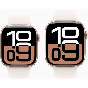 Apple Watch Series 10 Smartwatch - 42 mm Case Height - 36 mm Case Width - Rose Gold Case Color - Pink Band Color - Alumini