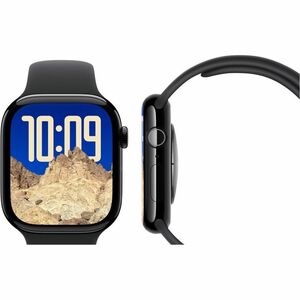 Apple Watch Series 10 Smart Watch - 46 mm Case Height - 39 mm Case Width - Jet Black Case Color - Black Band Color - Alumi