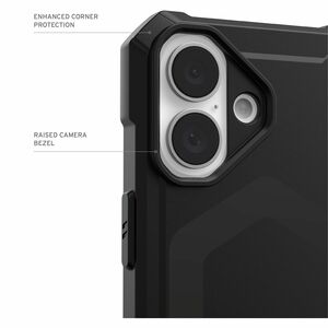 Urban Armor Gear Essential Armor iPhone 16 Plus Case - Black - For Apple iPhone 16 Plus Smartphone - Hex Pattern - Black -