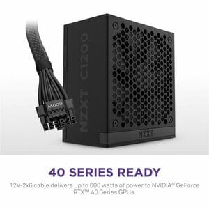 NZXT PA-2G2BB-AU ATX 3.1, ATX12V v3.1, EPS12V v2.92 Modular Power Supply - 1.20 kW - Matte Black - Compact - 120 V AC, 230
