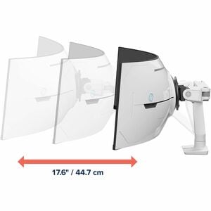 Ergotron 安装臂 用于 显示器, 曲面屏显示 - 白 - 可调节高度 - 144.8 cm (57") 支持屏幕 - 17.01 kg 承载量 - 100 x 100, 75 x 75 - VESA 安装兼容