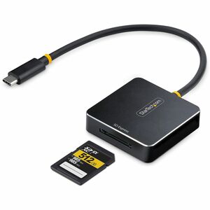 StarTech.com 1 Slot(s) Flash Reader - USB 3.2 (Gen 2) Type C - External - 1 - 1.25 GB/s - SDHC, SDXC, SD