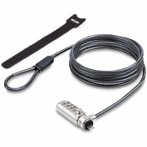 StarTech.com Slim Cable Lock For Notebook, Docking Station, Monitor, Projector - TAA Compliant - 2.01 m Cable - Resettable