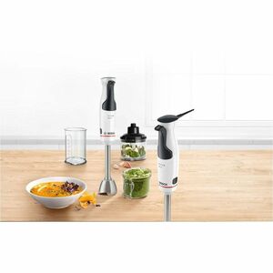 Frullatore a mano Bosch ErgoMaster MSM4W420 - Con dorsi plastici - Taglia - 800 W - 4 Pezzi - 1,40 m - 230 V ca - Bianco