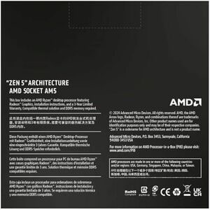 AMD Ryzen 9 9000 9900X Dodeca-core (12 Core) 4.40 GHz Processor - Box - 64 MB L3 Cache - 12 MB L2 Cache - 960 KB L1 Cache 