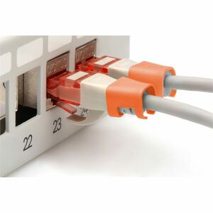 Digitus Cable Organizer - Orange - 100 Piece Pack - Cable Boot - Polyvinyl Chloride (PVC)