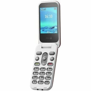 Doro 2821 17 MB Feature Phone - QVGA 320 x 240 - Mocor RTOS - 4G - Red, White - Flip - UNISOC T107 SoC - 1000 mAh Battery 