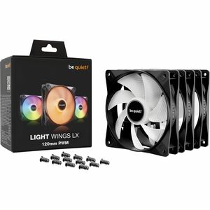 be quiet! LIGHT WINGS LX 120mm PWM High Speed 3-Pack Black, Ventilator, 12 cm, 2100 RPM, 30,9 dB, 61,8 cfm, 105,1 m³/h