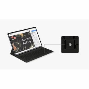 Samsung Keyboard/Cover Case (Book Fold) Samsung Galaxy Tab S10 Ultra, Galaxy Tab S9 Ultra Tablet - Black - 211.4 mm Height