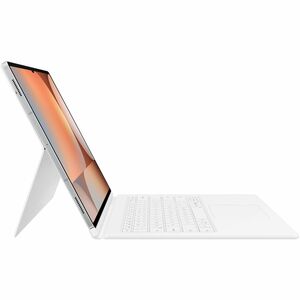 Samsung Book Cover Keyboard/Cover Case (Book Fold) Samsung Galaxy Tab S10 Ultra, Galaxy Tab S9 Ultra Tablet - White - 327 